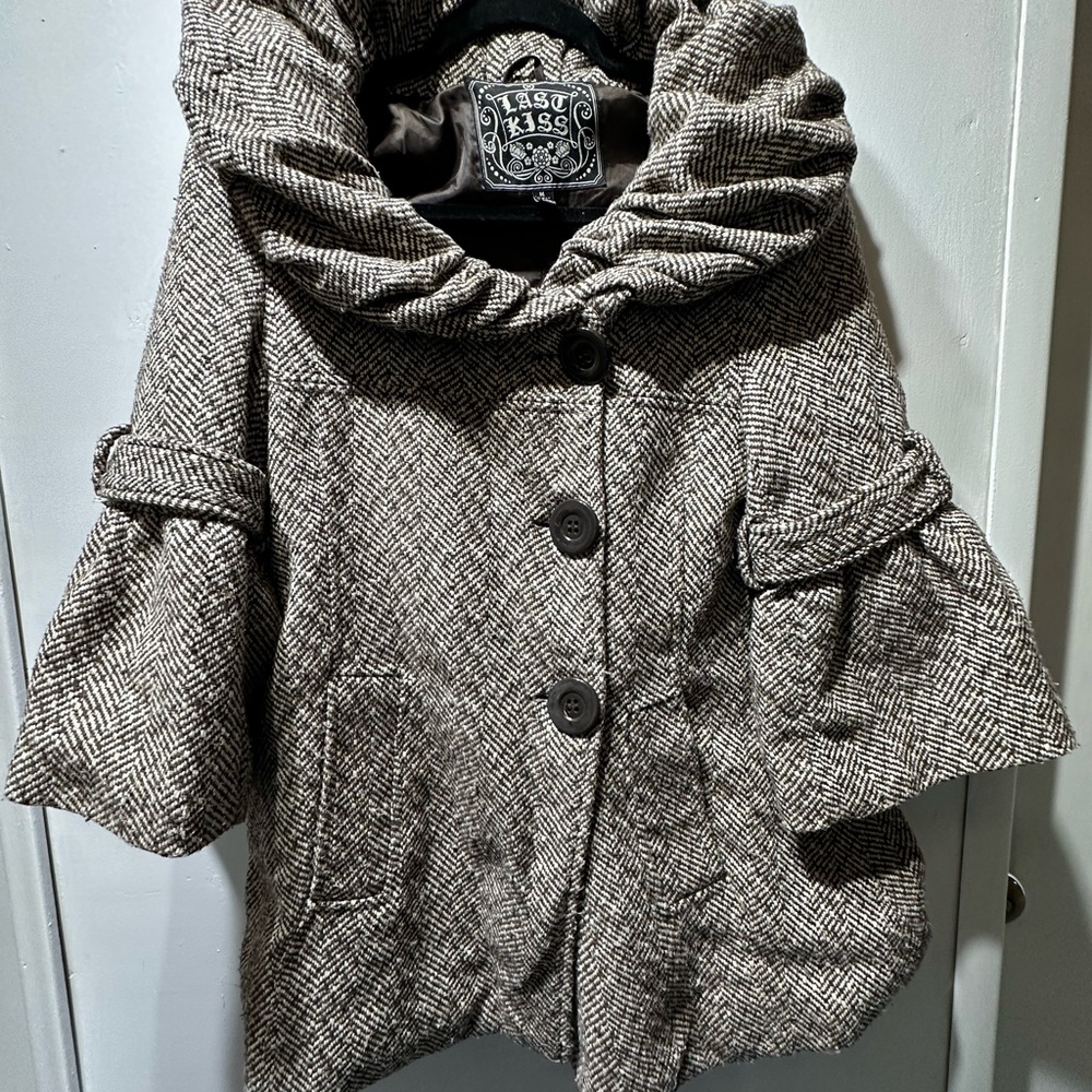 Last Kiss Black and White Embroidered Jacket